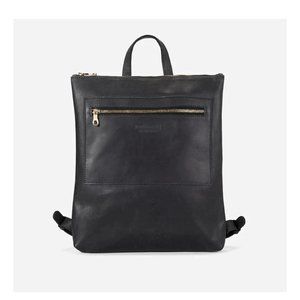 Parker Clay Black Leather Miramar Backpack